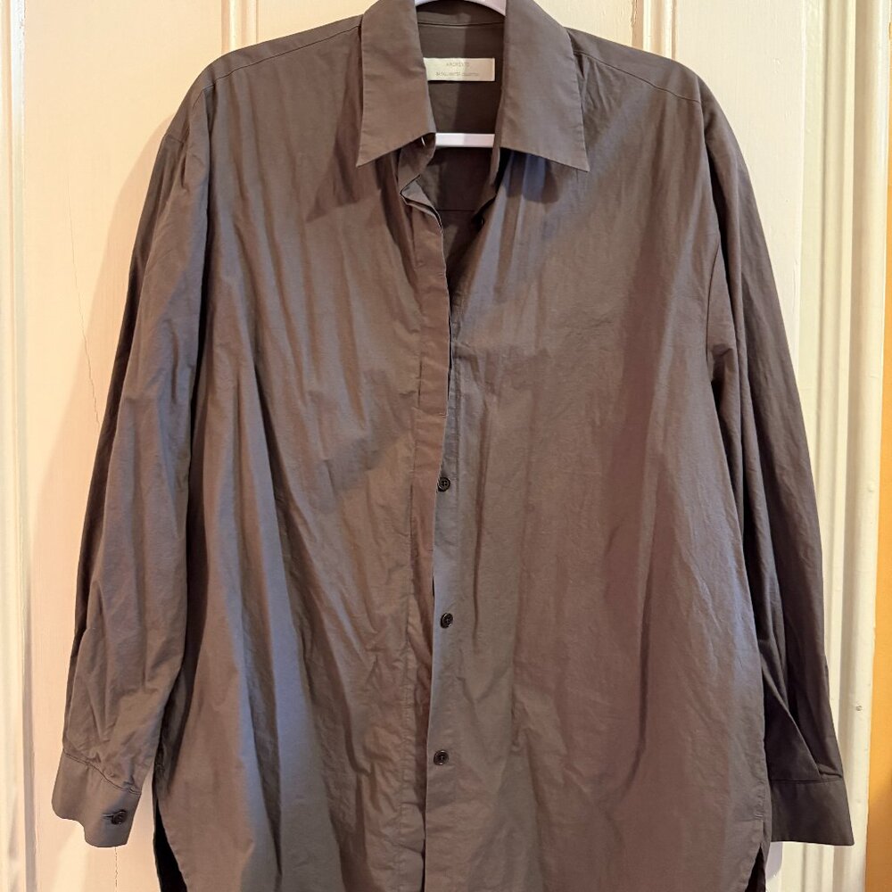 Amomento "Oversized Shirt" in dark brown, size 1